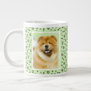 Chow Chow-färgning - Cute Original Hund Art Jumbo Mugg