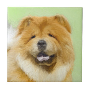 Chow Chow-färgning - Cute Original Hund Art Kakelplatta