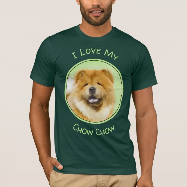 Chow Chow-färgning - Cute Original Hund Art T Shirt (Framsida)