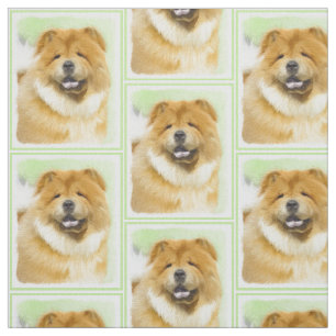 Chow Chow-färgning - Cute Original Hund Art Tyg