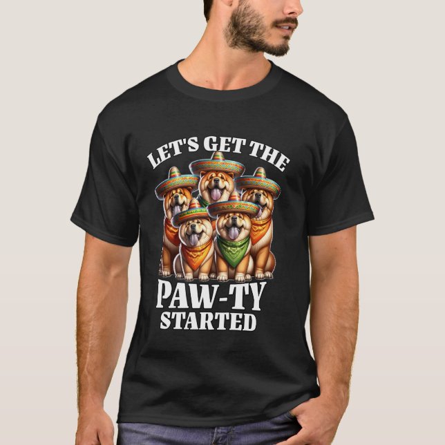 Chow Chow-fest Cinco Chow Chow De Mayo T Shirt (Framsida)