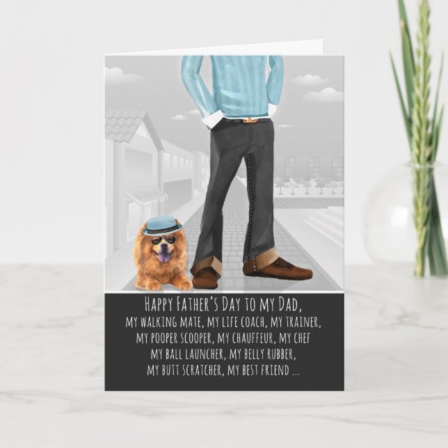 Chow Chow från Hund Kort (Framsida)