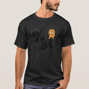 Chow Chow Girl Heart underbart Chow Chow Hund älsk T Shirt