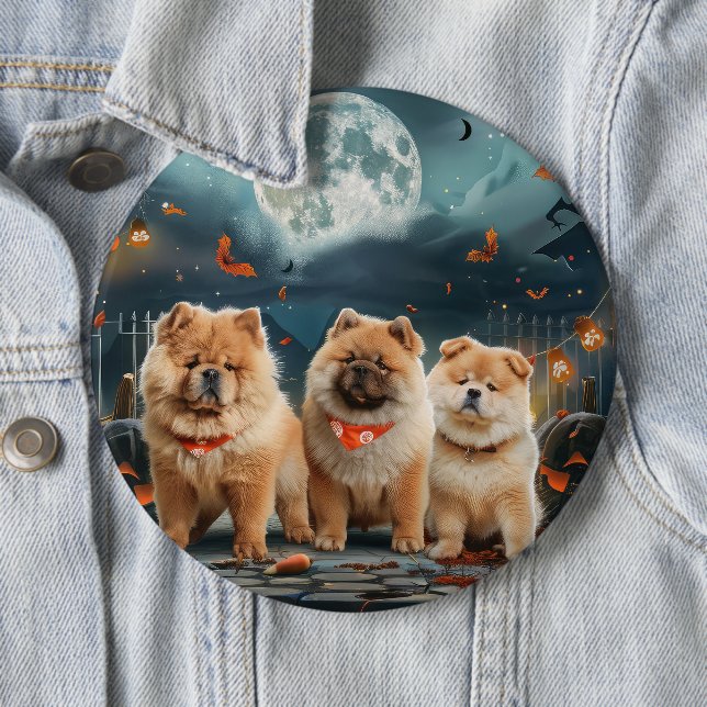 Chow Chow Halloween Kuslig Knapp (In Situ)
