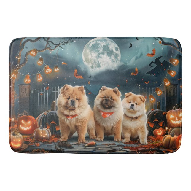 Chow Chow Halloween Spooky Badrumsmatta (Framsidan)