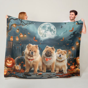 Chow Chow Halloween Spooky Fleecefilt