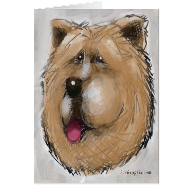 Chow Chow Hälsningskort (Framsidan)