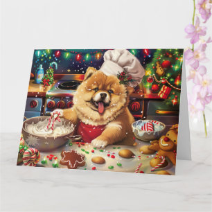Chow Chow Helgdag Baking: Festive God Jul Kort
