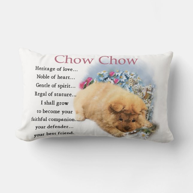 Chow Chow Heritage of Kärlek Puppy Lumbarkudde (Framsida)