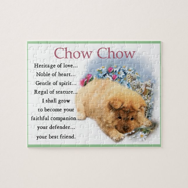 Chow Chow Heritage of Kärlek Pussel (Horisontell)