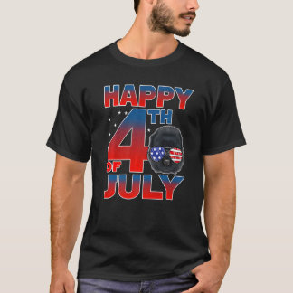 Chow Chow Hund 4:e juli Patriotic America Flagga S T Shirt