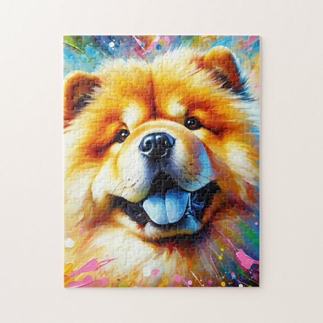 Chow Chow Hund Akryltryck Hundälskare Present Pussel (Vertikal)