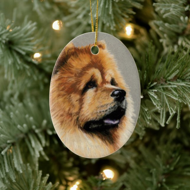 Chow Chow Hund Art Ornament (Träd)