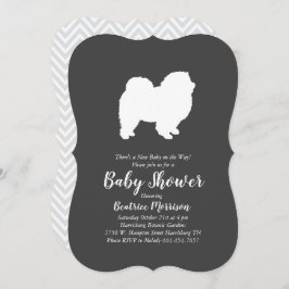 Chow Chow Hund Baby Shower Neutralt Inbjudningar