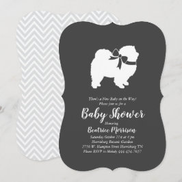 Chow Chow Hund Baby Shower Neutralt Inbjudningar