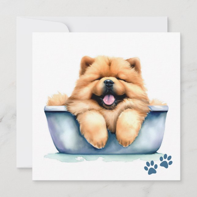 Chow Chow Hund Card (Framsida)