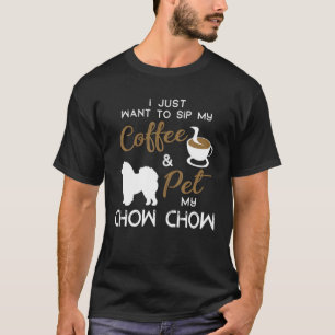 Chow Chow Hund Coffee Älskare Owner jul Birthda T Shirt