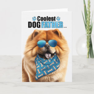 Chow Chow Hund Coolest Pappa Fars dag Helgkort