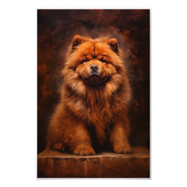 Chow chow hund fototryck (Framsidan)