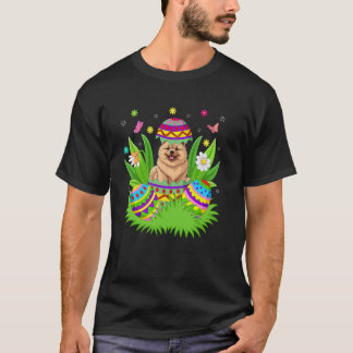 Chow Chow Hund Glad Påsk Kanin Ägg Jakt Chow Cho T Shirt