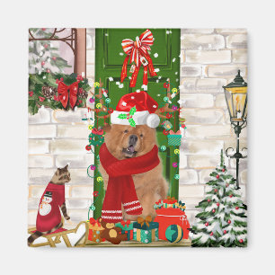Chow Chow Hund jul Magnet