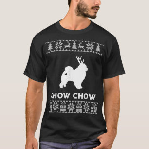 Chow Chow Hund Julafton jul Reindeer Ugly Christm T Shirt