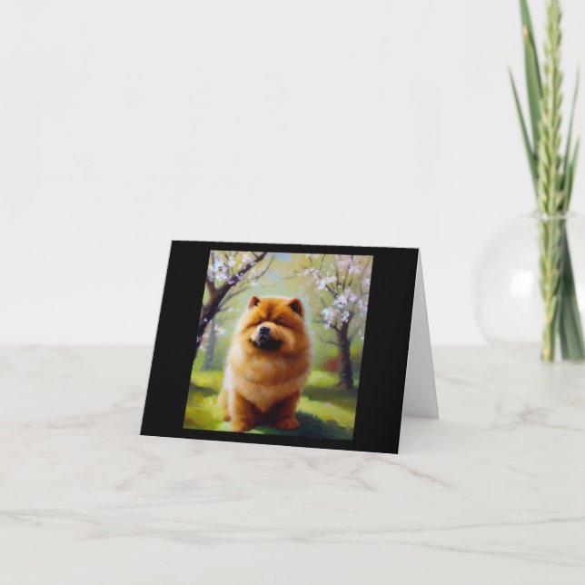 Chow Chow Hund Kort (Framsida)