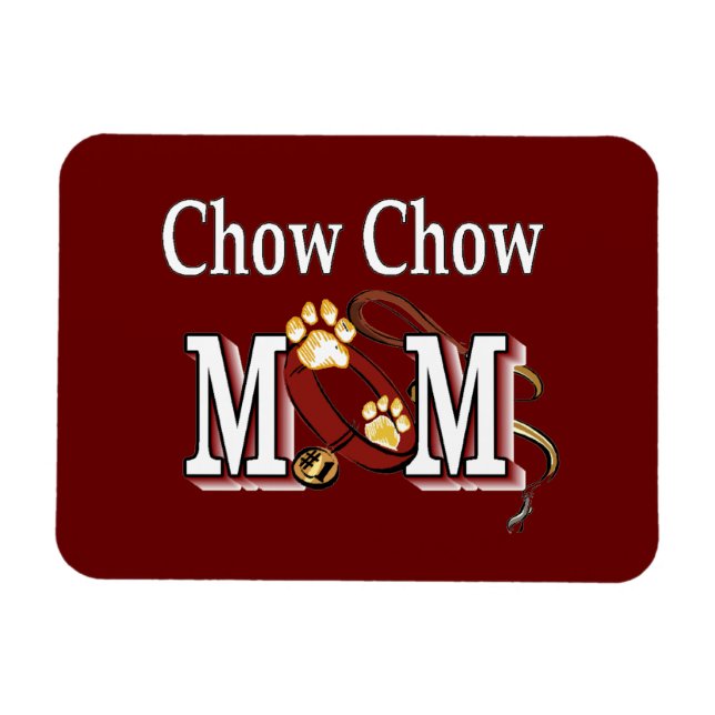 Chow Chow Hund Mamma Magnet (Horisontell)