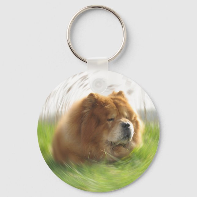 Chow-Chow Hund Nyckelring (Framsida)