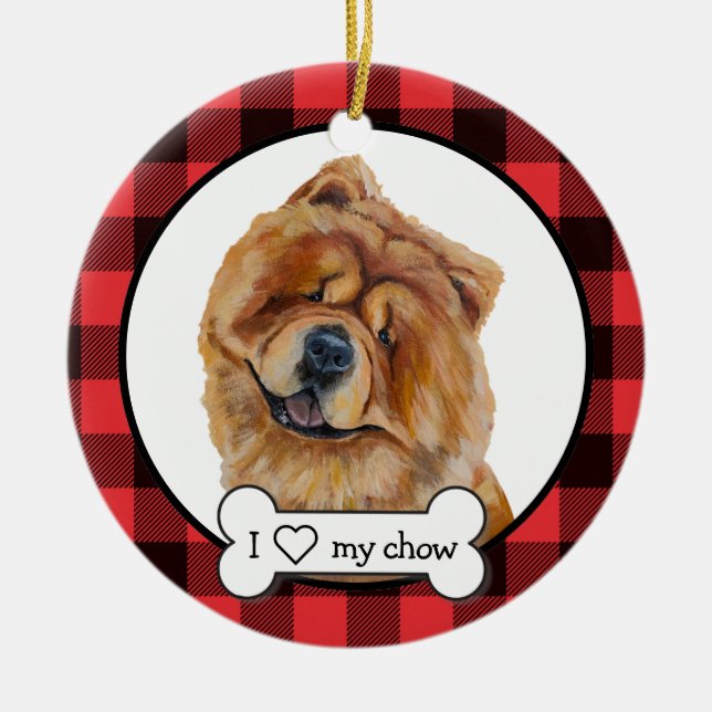 Chow Chow Hund Ornament (Framsidan)