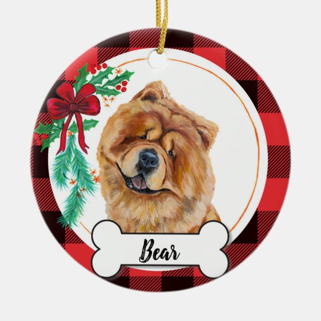 Chow Chow Hund Ornament (Framsidan)