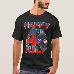 Chow Chow Hund Patriotic America Flagga Lycklig 4: T Shirt