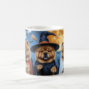 Chow Chow Hund Pumpkin Halloween Funny Kaffemugg