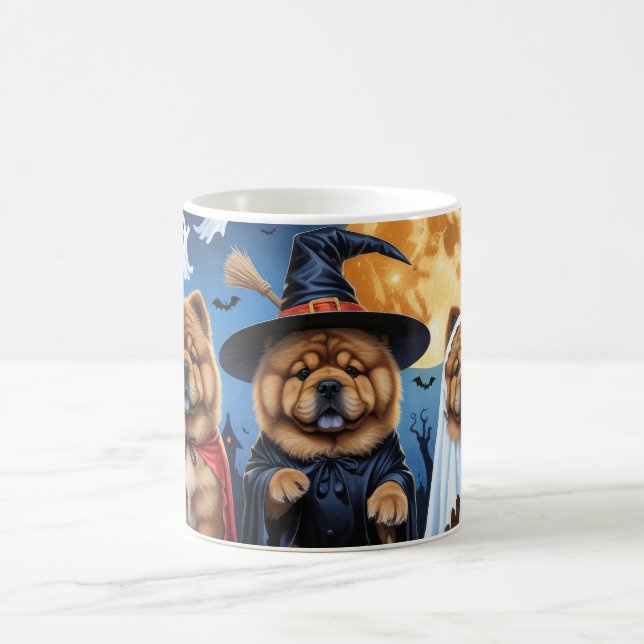 Chow Chow Hund Pumpkin Halloween Funny Kaffemugg (Center)