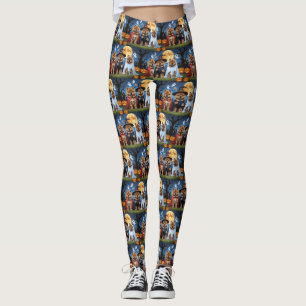 Chow Chow Hund Pumpkin Halloween Funny Leggings