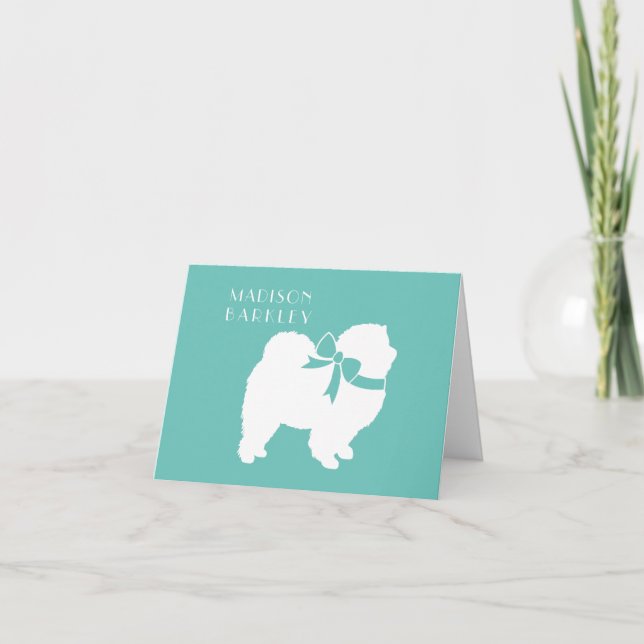 Chow Chow Hund Puppy Anteckningskort (Framsida)