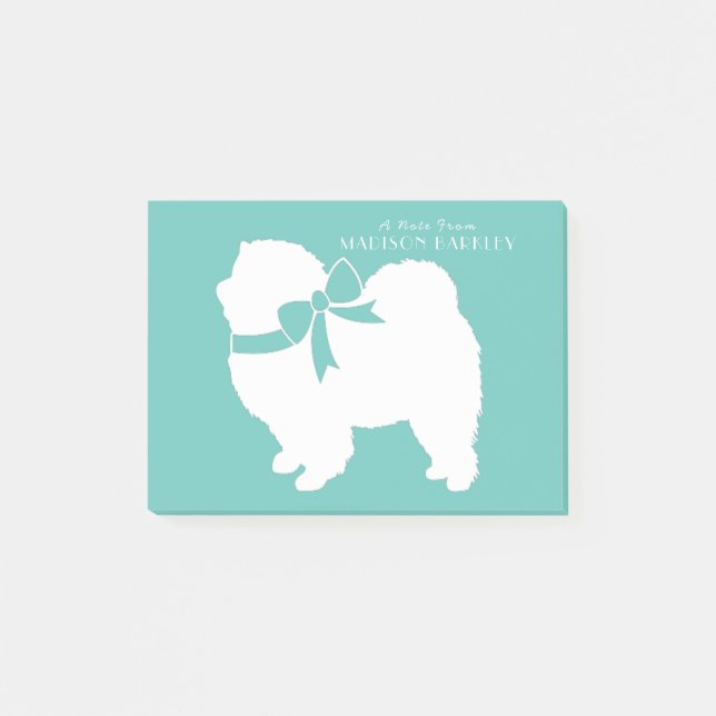 Chow Chow Hund Puppy Post-it Block (Framsida)