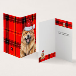 Chow Chow Hund Red Black Play-Helgdag Kort