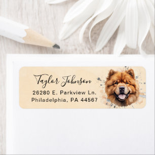 Chow Chow Hund Returadressetikett Returadress Etikett