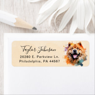 Chow Chow Hund Returadressetikett Returadress Etikett