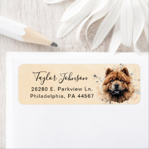 Chow Chow Hund Returadressetikett Returadress Etikett