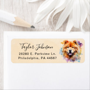 Chow Chow Hund Returadressetikett Returadress Etikett