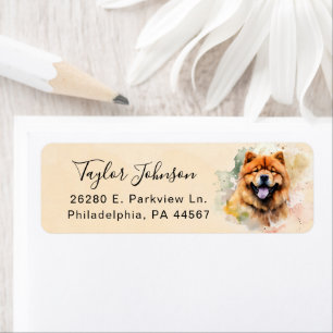 Chow Chow Hund Returadressetikett Returadress Etikett