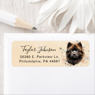 Chow Chow Hund Returadressetikett Returadress Etikett