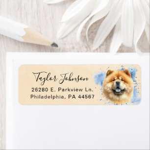 Chow Chow Hund Returadressetikett Returadress Etikett