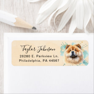 Chow Chow Hund Returadressetikett Returadress Etikett
