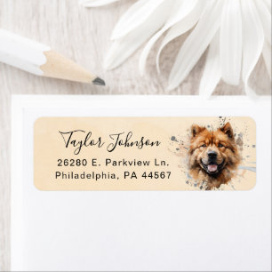 Chow Chow Hund Returadressetikett Returadress Etikett