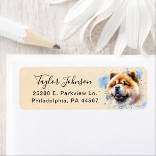 Chow Chow Hund Returadressetikett Returadress Etikett