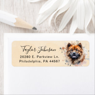 Chow Chow Hund Returadressetikett Returadress Etikett