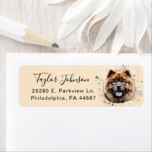 Chow Chow Hund Returadressetikett Returadress Etikett